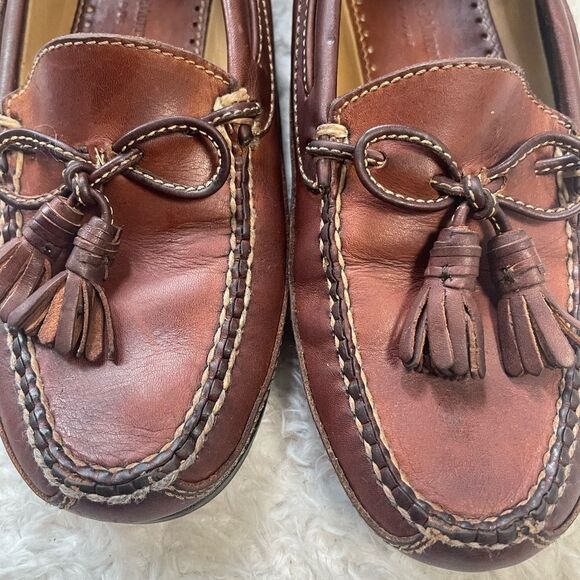 Johnston & Murphy Men\'s leather brown Tassel Loafers Boat shoes SZ9M main image 11